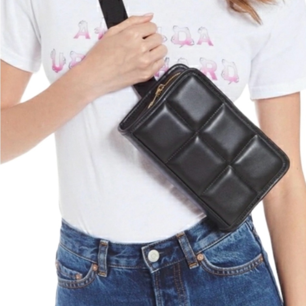 Black Quilted Crossbody Bag